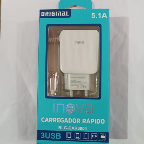 CARGADOR INOVA MICRO USB 3 USB 5.1A