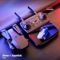 DRON E88 Y JOYSTICK 2 CAMARAS HD 3 BATERIAS KOLKE