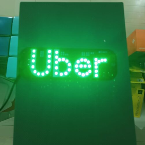 CARTEL LED UBER POR COLORES