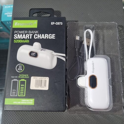 CARGADOR PORTATITL 5.200MAH BLANCO EP-C873 ECOPOWE
