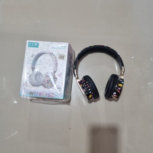AUDIFONO INALAMBRICO NEGRO CARICATURAS LU-990 LUO