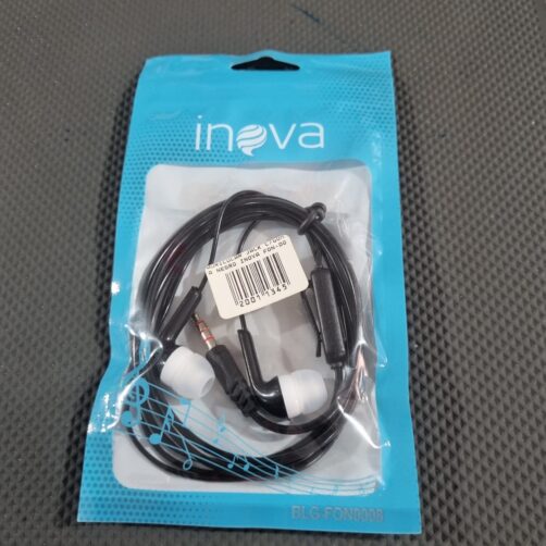 AURICULAR JACK C/GOMA NEGRO INOVA FON-0008