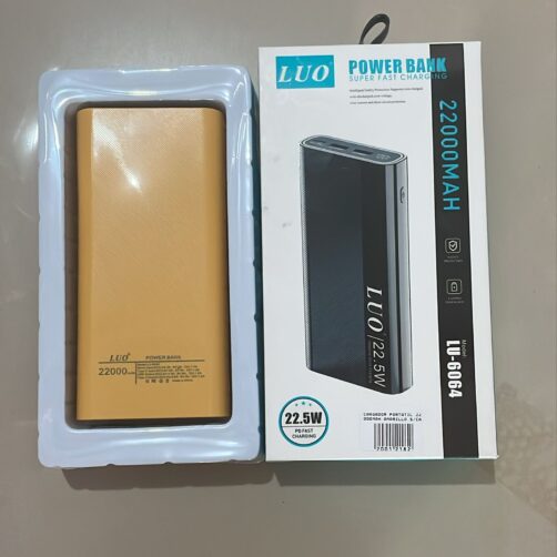 CARGADOR PORTATIL 22000MAH AMARILLO S/CABLE