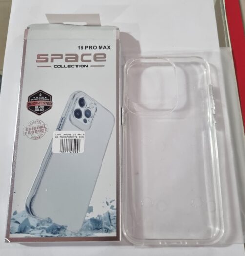 CAPA IPHONE 15 PRO MAX TRANSPARENTE ACRILICO