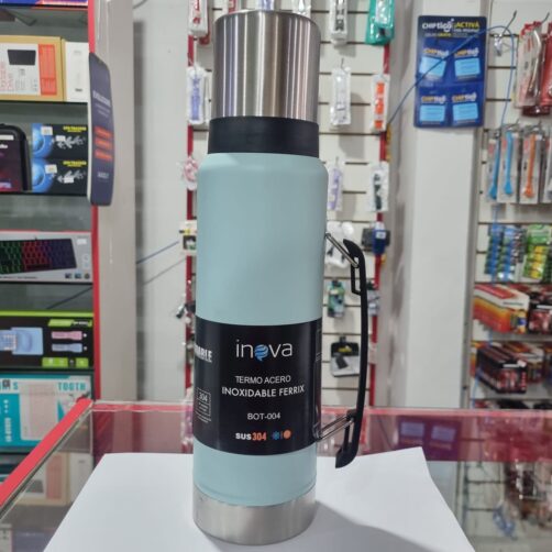 TERMO INOX 1,2L BOT-004 CELESTE INOVA FRIO/CALOR