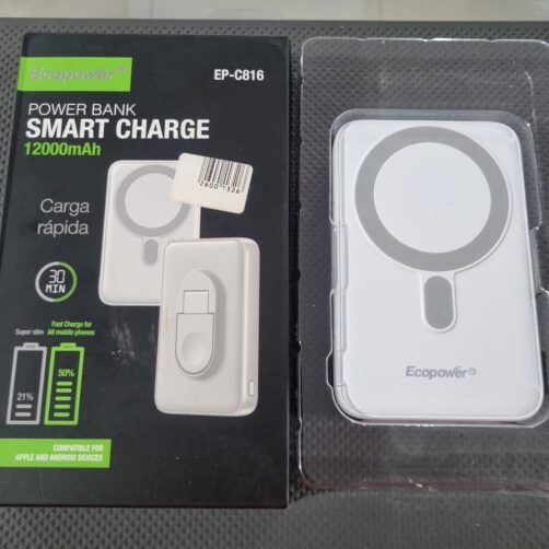 CARGADOR MAGSAFE 12000MAH BLANCO ECOPOWER EP-C816