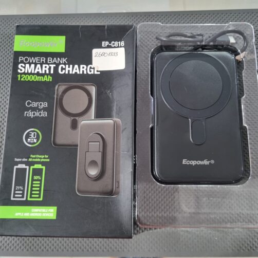 CARGADOR MAGSAFE 12000MAH NEGRO ECOPOWER EP-C816