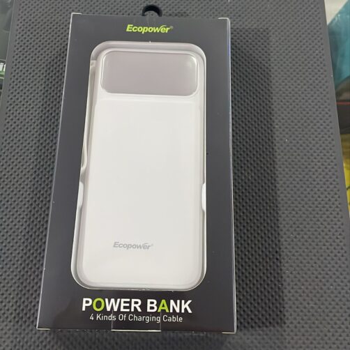 CARGADOR PORTATIL CABLES BLANCO ECOPOWER EP-C514