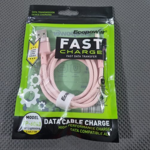 CABLE LIGHTNING-USB A EP-6043 ROSA 2.4A 1M MALLAD
