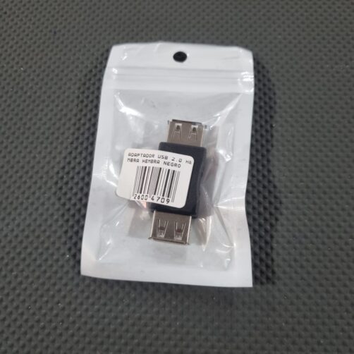 ADAPTADOR USB 2.0 HEMBRA HEMBRA NEGRO