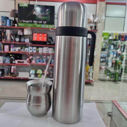 TERMO+GUAMPA 1LT METALICO ACERO INOXIDABLE