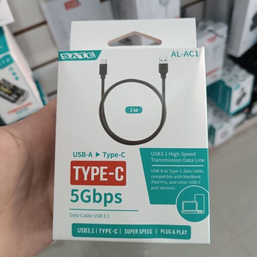 CABLE TYPEC-USB A 1M 3.0 5GBPS SATE AL-AC1