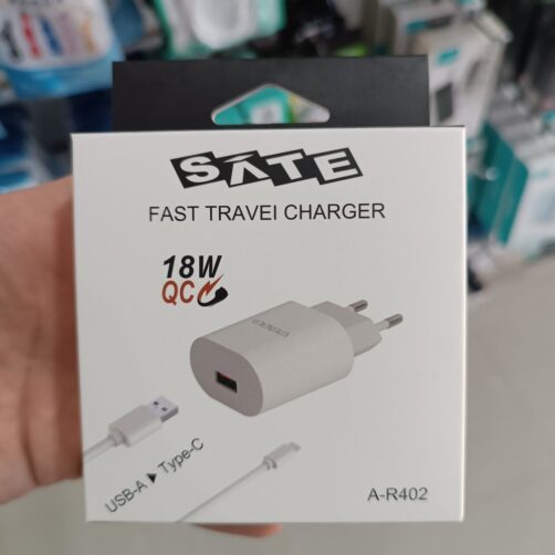 CARGADOR A-R402 1USB Y CABLE TYPEC SATE 18W