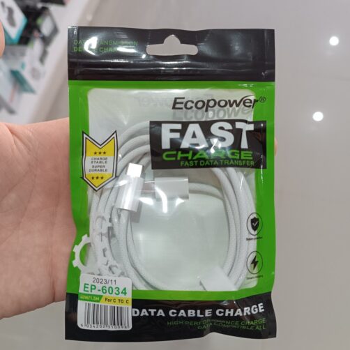CABLE TYPEC-TYPEC DE ECOPOWER EP-6034