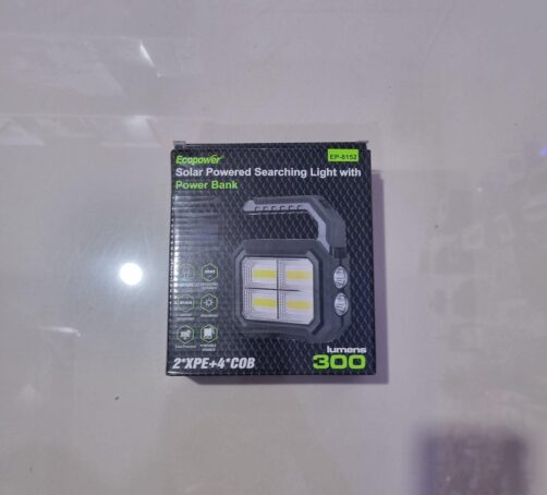 LINTERNA EP-8152 CUADRADO C/PANEL ECOPOWER 300 LUM