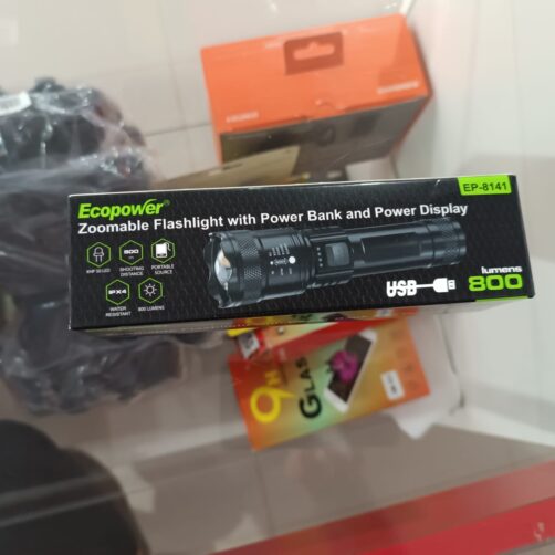 LINTERNA ECOPOWER EP-8141 RECARGABLE 800 LUMENS