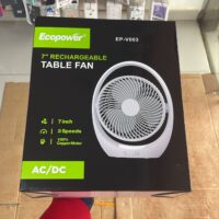VENTILADOR DE MESA 7″ RECARGABLE ECOPOWER EP-V003