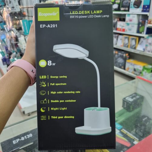 LAMPARA ECOPOWER 8W EP-A201 RECARGABLE LAPICERO