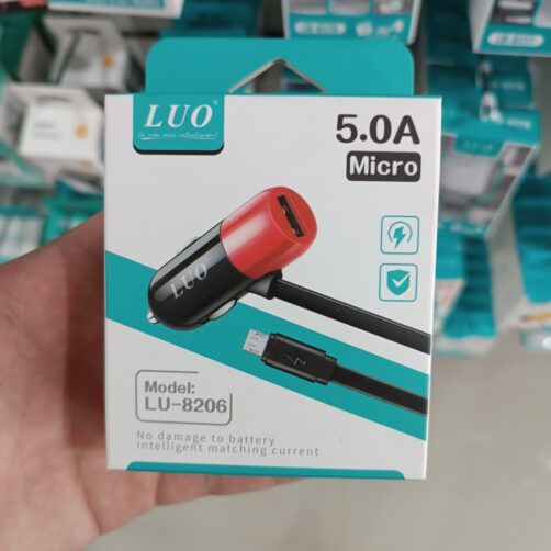 CARGADOR P/AUTO MICROUSB 1USB LU-8206 LUO