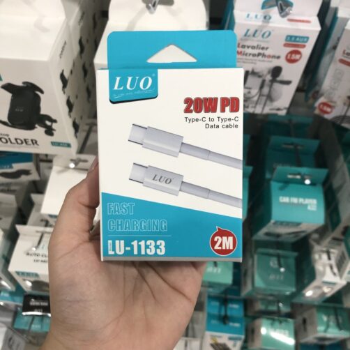 CABLE TYPEC-TYPEC 2M LUO LU-1133 CARGA RAPIDA