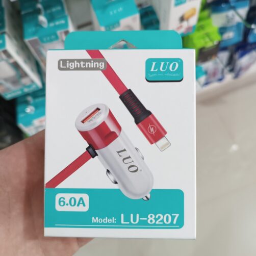CARGADOR P/AUTO IPHONE 1USB LU-8207 LUO