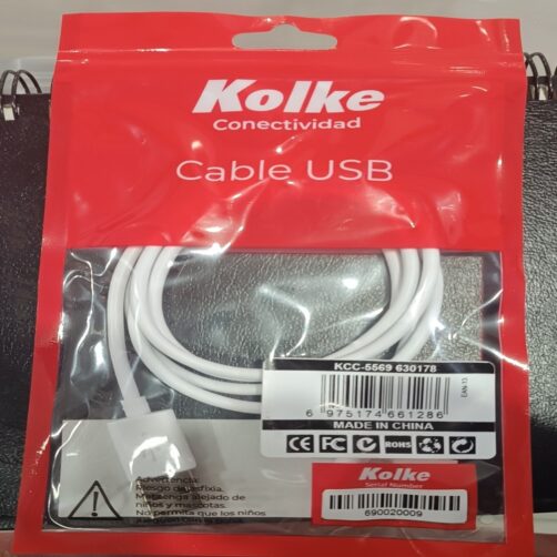 CABLE LIGHTNING-USB A KOLKE 1M KCC-5569
