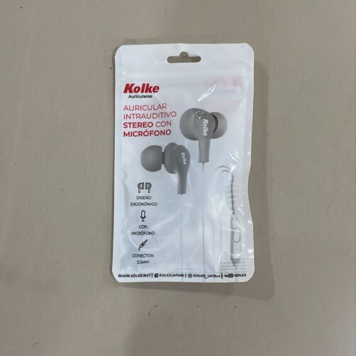 AURICULAR A CABLE CON MICROFONO BLACO