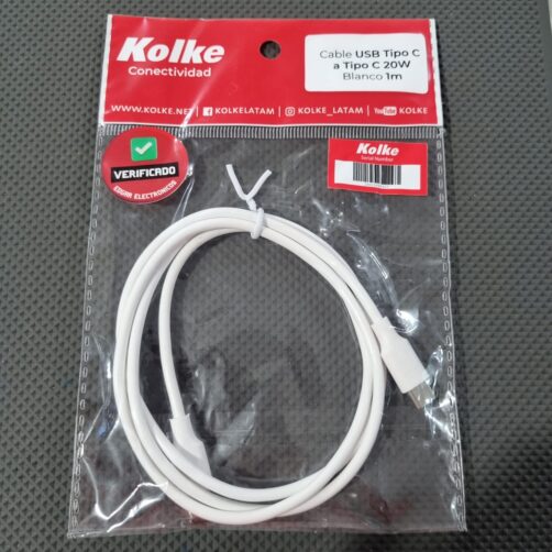 CABLE TIPOC-TIPOC 20W 1M KCC-8708 KOLKE BLANCO