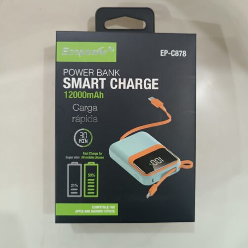 CARGADOR PORTATIL ECOPOWER CARGA RAPIDA EP-C878