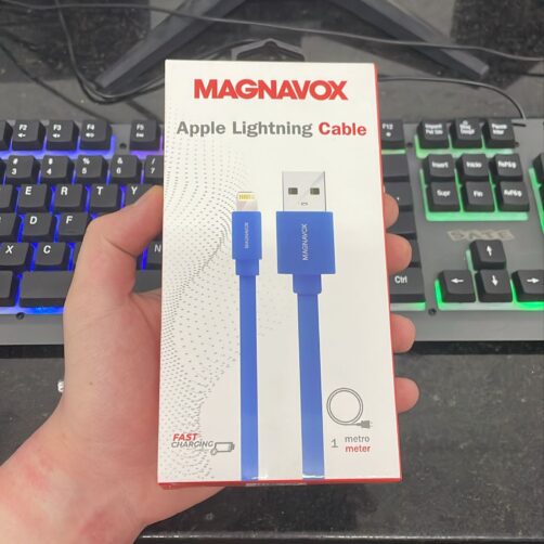 CABLE LIGHTNING-USB A 1M AZUL MAGNAVOX CARGA RAPID