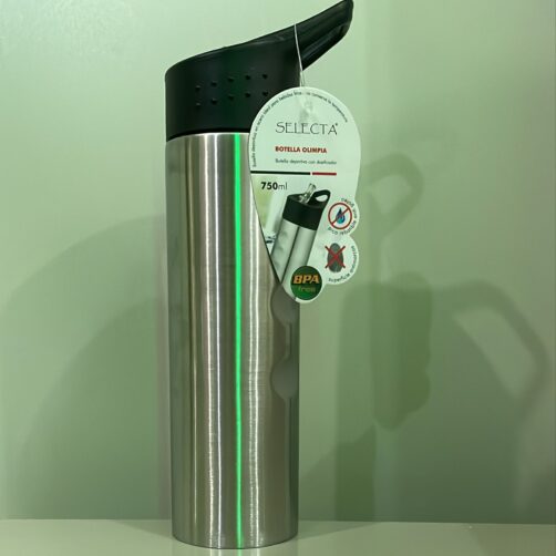 BOTELLA DEPORTIVA 750ML ACERO INOX. PLATEADA