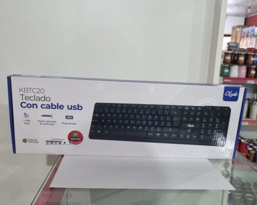 TECLADO A CABLE KRAB KBTC20 1.25M USB PORTUGUES