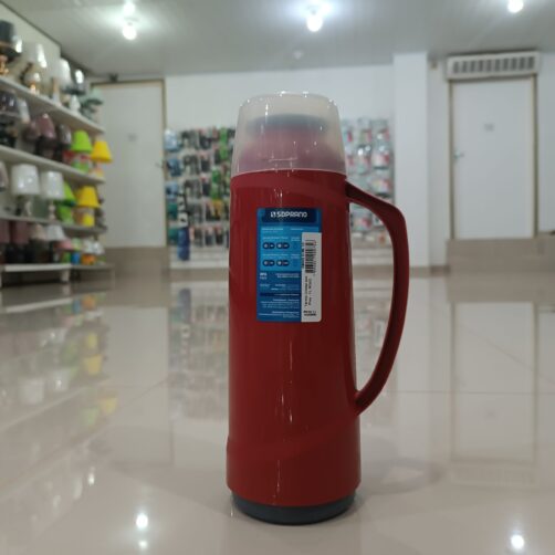 TERMO SOPRANO P/MATE 1L C/PICO ROJO CRISTAL