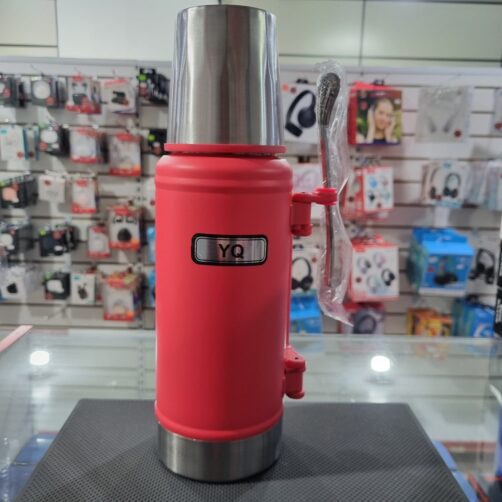 TERMO+BOMBILLA H-10298 ROJO 1L MANGO RETRAIBLE