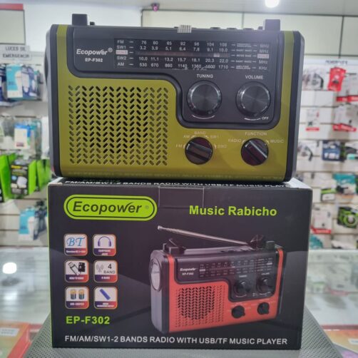 SPEAKER ECOPOWER EP-F302 BT/LUZ VERDE